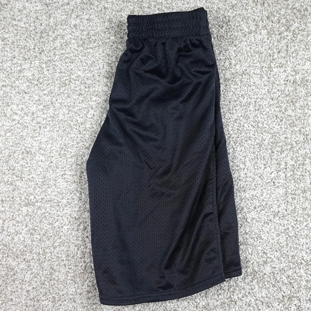 Athletic Works Kids Black Mesh Basketball Shorts Size L 10-12 Elastic Waist